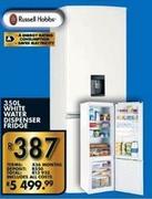 RUSSELL HOBBS 350L White Water Dispenser Fridge 