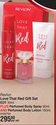 Revlon Love That Red Gift Set EDT 30ml Plus Perfumed Body Spray  90ml-Per Set