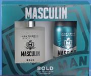 Lentherric Masculin Bold Gift Set (EDT 100ml Plus Deodorant Body Spray 150ml)-Per Set