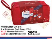 Old Spice Whitewater Gift Set (2 x Deodorant Body Spray 150ml Plus Shower Gel 400ml)-Per Set
