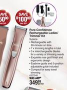 Wahl Pure Confidence Rechargeable Ladies Trimmer Kit-Per Kit