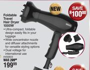 Wahl Foldable Travel Hair Dryer 1000W