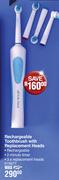 Dentalmate Rechargeable Toothbrush With Replacement Heads