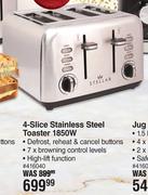 Stellar 4 Slice Stainless Steel Toaster 1850W