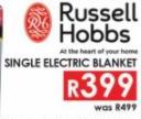 Russell Hobbs Single Electric Blanket