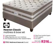 Sealy Heaven Classic Mattress & Base Set (Double)