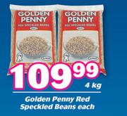 Golden Penny Red Speckled Beans-4Kg Each