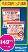 Rainbow Frozen Mixed Chicken Portions-4.2Kg Each