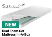 Dual Foam Cot Mattress In A Box 950mm x 660mm x 80mm