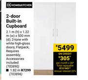 Home & Kitchen 2 Door Built In Cupboard-2.1m (h) x 1.82m (w) x 500mm (d)