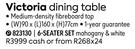 Victoria Dining Table 6 Seater Set (Mahogany & White) 823130