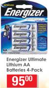 Energizer Ultimate Lithium AA Batteries 4 Pack