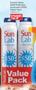 Sun Lab Express Spray Multi Protection Sunscreen SPF50 Value Pack-2x150ml