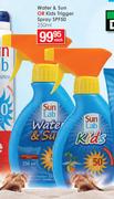 Sun Lab Water & Sun Or Kids Trigger Spray SPF50-250ml Each