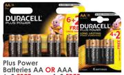 Duracell Plus Power Batteries AAA 4+2 Free