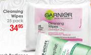 Garnier Cleansing Wipes-25 Pack