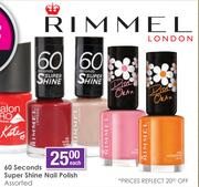 Rimmel 60 Seconds Super Shine Nail Polish Assorted-Each
