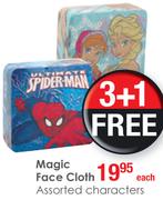Magic Face Cloth Assorted Characters-Each