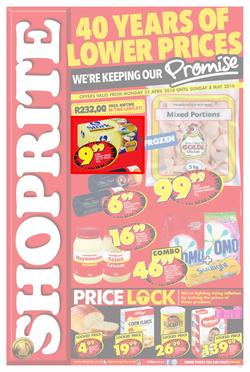 Shoprite : Lower Prices (25 Apr - 08 May 2016), page 1