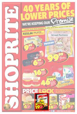 Shoprite : Lower Prices (25 Apr - 08 May 2016), page 1