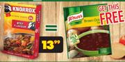 Knorrox 24 Cubes Beef Flavour+ Free Knorr 50g Packet Soup