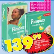 Pampers Active Baby-Dry Maxi Disposable Nappies-Per Nappy