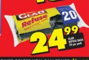 Glad Refuse Bags-20 Per Pack