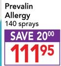 Prevalin Allergy 140 Sprays