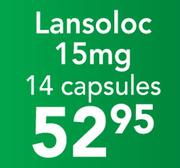 Lansoloc 15mg 14 Capsules