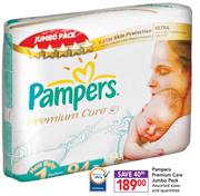 Pampers Premium Care Jumbo Pack Assorted Sizes And Quantities