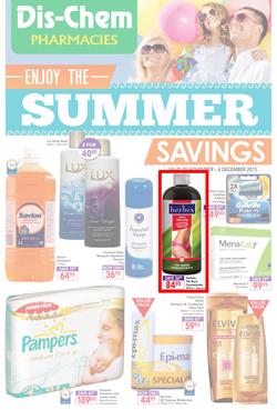 Dischem : Enjoy The Summer (20 Nov - 6 Dec 2015), page 1