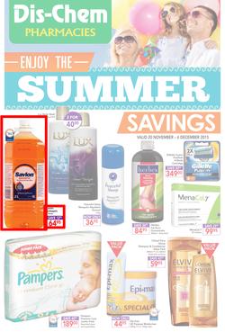 Dischem : Enjoy The Summer (20 Nov - 6 Dec 2015), page 1