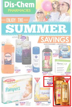 Dischem : Enjoy The Summer (20 Nov - 6 Dec 2015), page 1