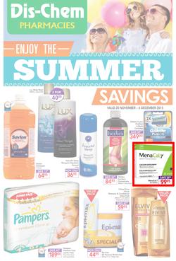 Dischem : Enjoy The Summer (20 Nov - 6 Dec 2015), page 1