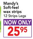 Mandy's Soft-Feel Wax Strips 12 Strips Legs