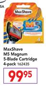 MaxShave M5 Magnum 5-Blade Cartridge-4 Pack
