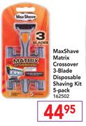 MaxShave Matrix Crossover 3-Blade Disposable Shaving Kit-5 Pack