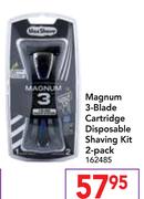 MaxShave Magnum 3-Blade Cartridge Disposable Shaving Kit-2 Pack