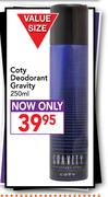Coty Deodorant Gravity-250ml