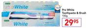 Dis-Chem Dentalmate Pro White Toothpaste & Brush-150g