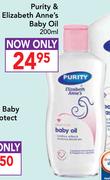 Purity & Elizabeth Anne's Baby Oil-200ml