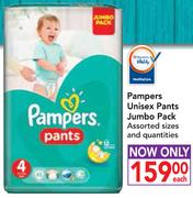 Pampers Unisex Pants Jumbo Pack Assorted Sizes And Quantities-Each