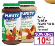 Purity Toddler Fourth Foods Assorted-250ml Each