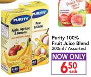 Purity 100% Fruit Juice Blend Assorted-200ml Each