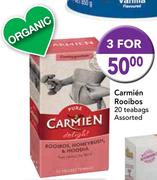 Carmien Rooibos 20 Teabags Assorted-3 Pack