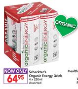 Scheckter's Organic Energy Drink Assorted-4x250ml 