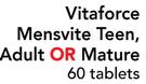 Vitaforce Mensvite Teen, Adult Or Mature-60 Tablets pack