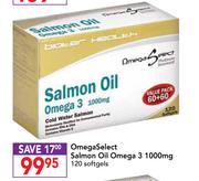 Omega Select Salmon Oil Omega 3 1000mg 120 Softgels