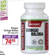 Biogen Ginkgo Biloba-60 Capsules