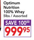 Optimum Nutrition 100% Whey 5Ibs Assorted